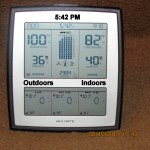 Temperature at five-forty-two