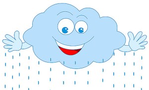 weather caartoon rain cloud
