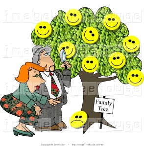 Smiley Faces on Family Tree