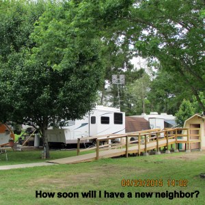 The ramp and porch on empty site