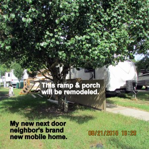 Porch & ramp after new trailer was delivered