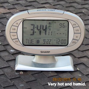 Hot and humid at three-forty