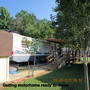Motorhome ready to move