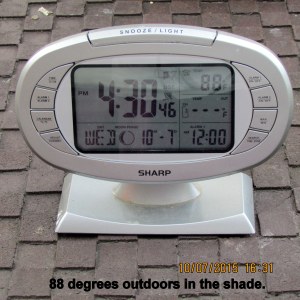 Time and temperature at four-thirty