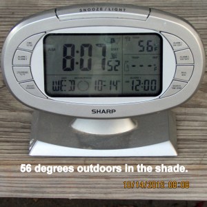 Temperature at eight