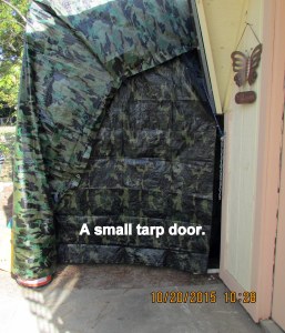 Small tarp door