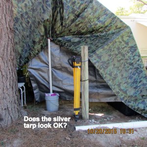 Silver tarp