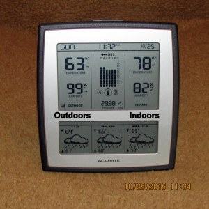 Temperature at eleven-thirty