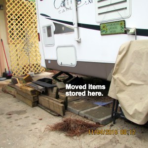 Moved items along trailer