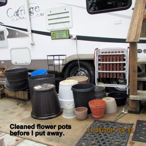 Cleaned flower pots