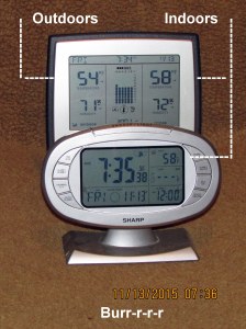 Temperature at seven-thirty