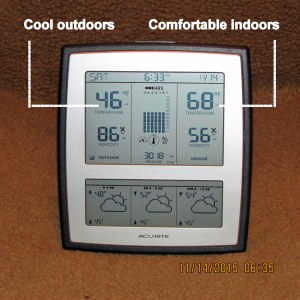 Temperature at six-thirty