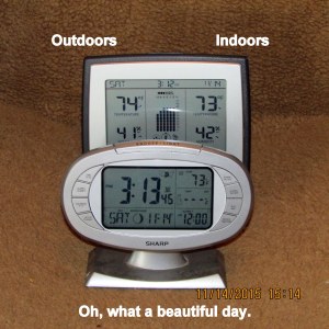 Temperature at three-thirteen