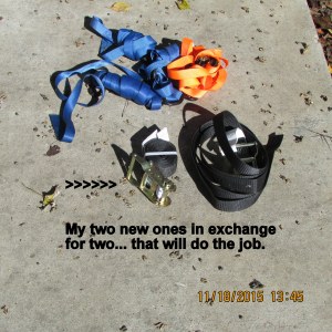 Tie downs for the awning (2)