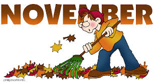 November raking leaves