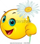Smiley face with flower