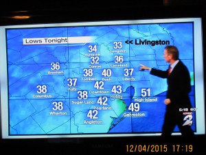 Low temp 32 in Livingston