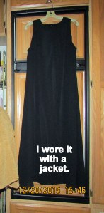 Long black sleeveless shift