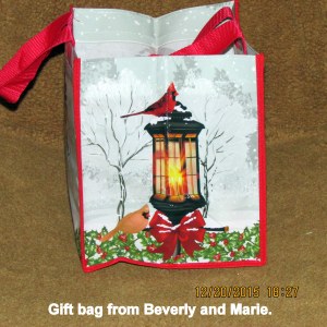 Gift bag from Bev and Marie