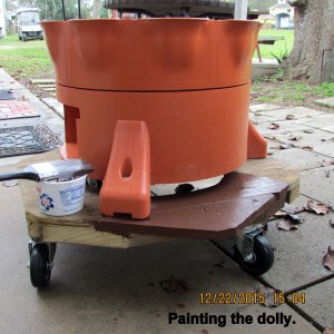 Painting the top of caster dolly