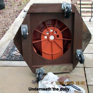 Painting the bottom of dolly