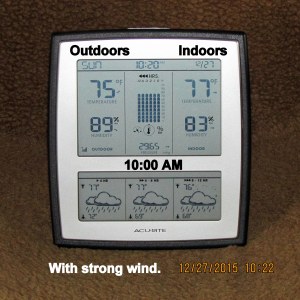 Temperature at ten AM