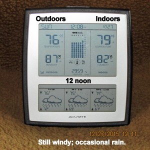 Temperature at twelve noon