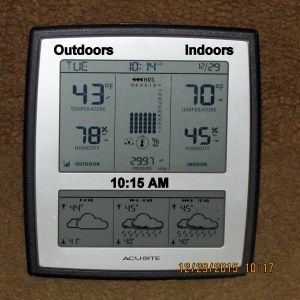 Temperature at ten-fifteen