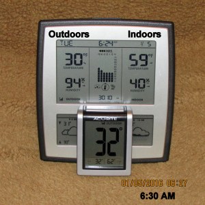 Temperature at six-thirty