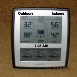 Temperature at seven-thirty