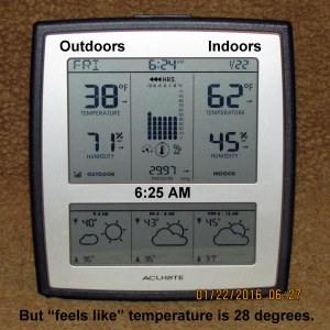 Temperature at six-thirty