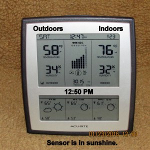 Outdoors-Indoors temperature