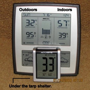 Temperature at seven-thirty