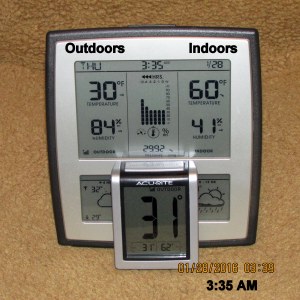 Temperature at three-thirty