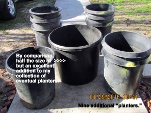 Nine new (used) planters