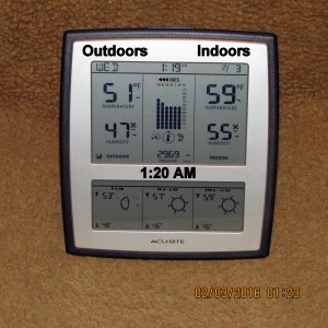 Temperature at one AM