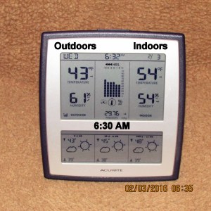 Temperature at six-thirty