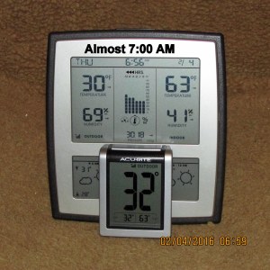 Temperature at seven