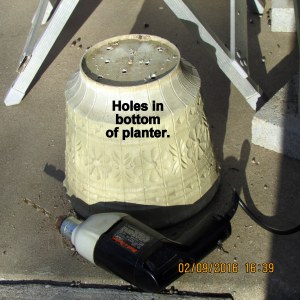 Holes in bottom of planter