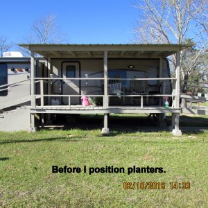 Before positioning planters