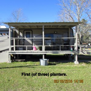 One of three planters