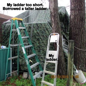Taller ladder needed