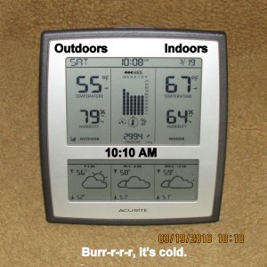 Temperature at ten-ten