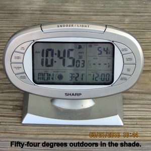 Temperature at ten-forty-five