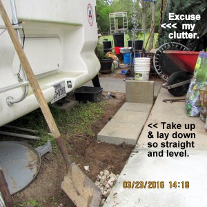 Preparing to set five blocks