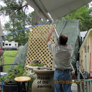 Repair of awning support