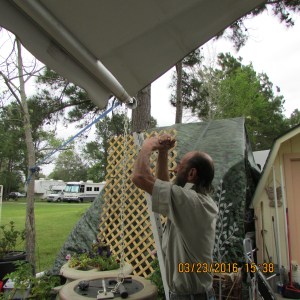 Repairing awning support