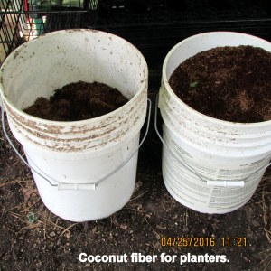 Coconut fiber for planters
