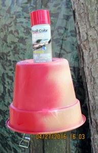 Spray painted a planter