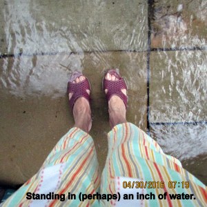 Standing in water